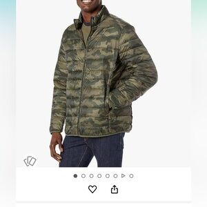 Amazon Essential Camo Puffer Jacket, M